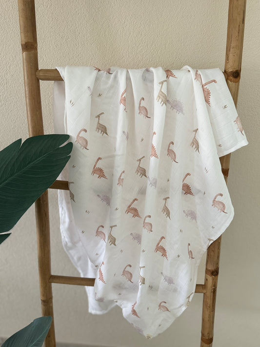 Musselin Tuch - Dino - 120X120