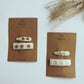 Linen embroidered hair clip set